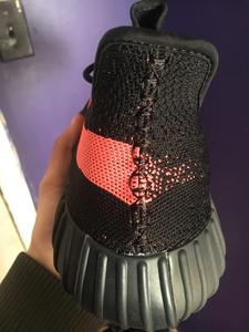Preview thumbnail for Yeezy 350 v2 Core Black Red Stripe