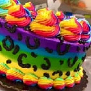 Preview thumbnail for Lisa Frank themed cake I made✨