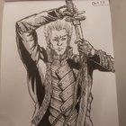 Preview thumbnail for Drawing I did of Vergil at work