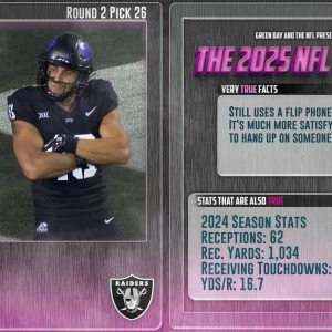 Preview thumbnail for Round 2 - Pick 26: Jack Bech, WR, TCU (Las Vegas Raiders)