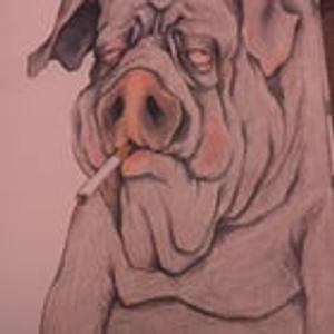 Preview thumbnail for Drew yet another smoking animal. What's their name and story?