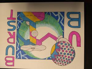 Preview thumbnail for UB Burst (Blacephalon) drawing with copics.